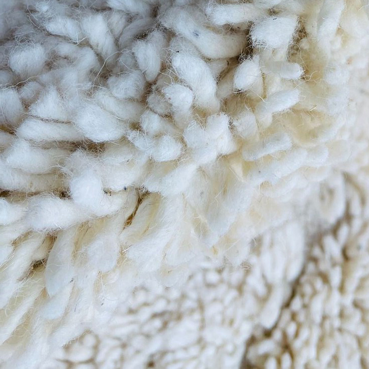 Moroccan custom rug from Beni Ourain, Wool, White