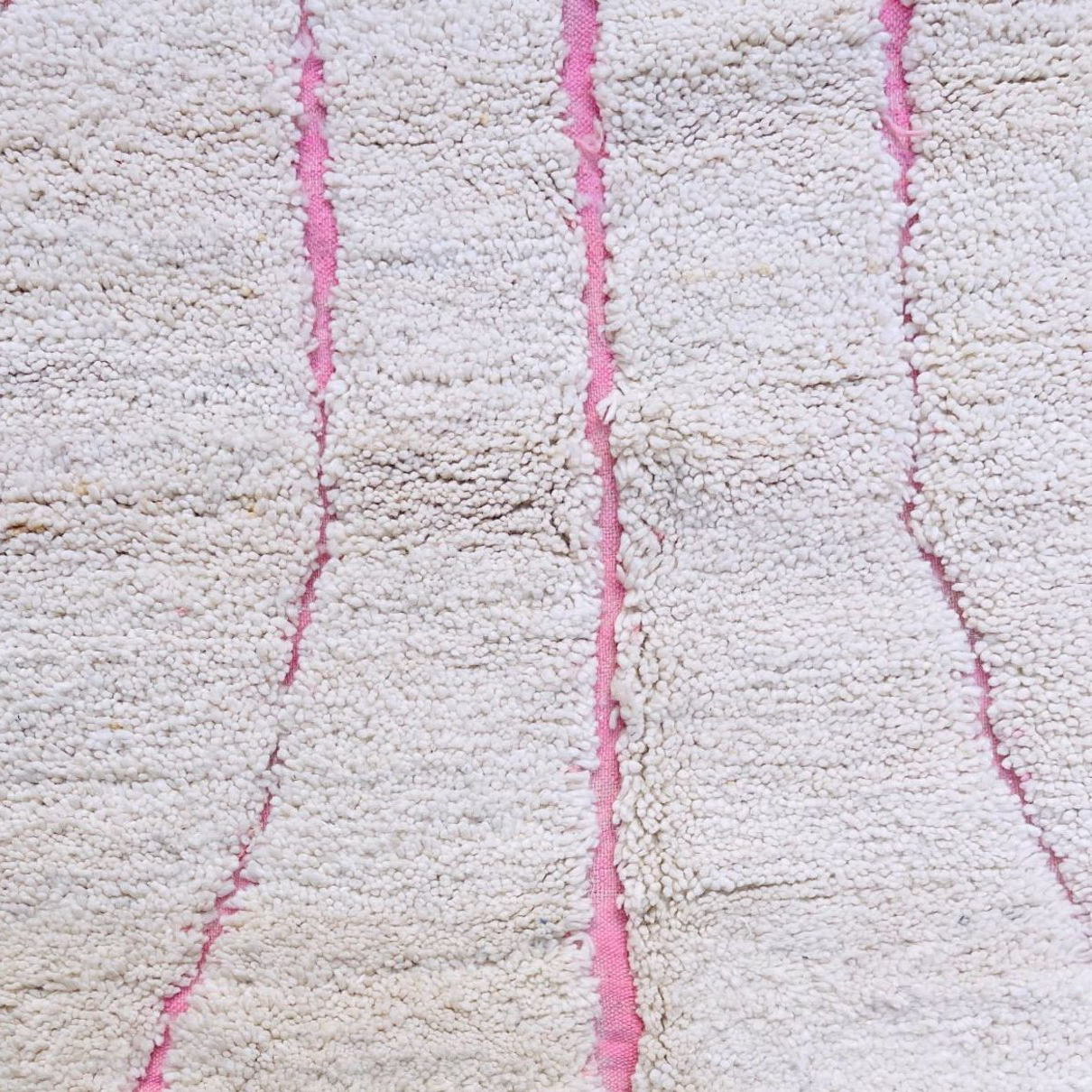 Moroccan custom rug from Beni Ourain, Wool, White