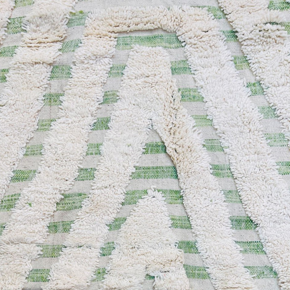 Moroccan custom rug from Beni Ourain, Wool, White
