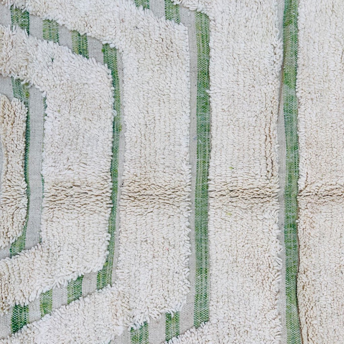 Moroccan custom rug from Beni Ourain, Wool, White
