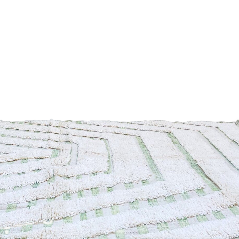 Moroccan custom rug from Beni Ourain, Wool, White