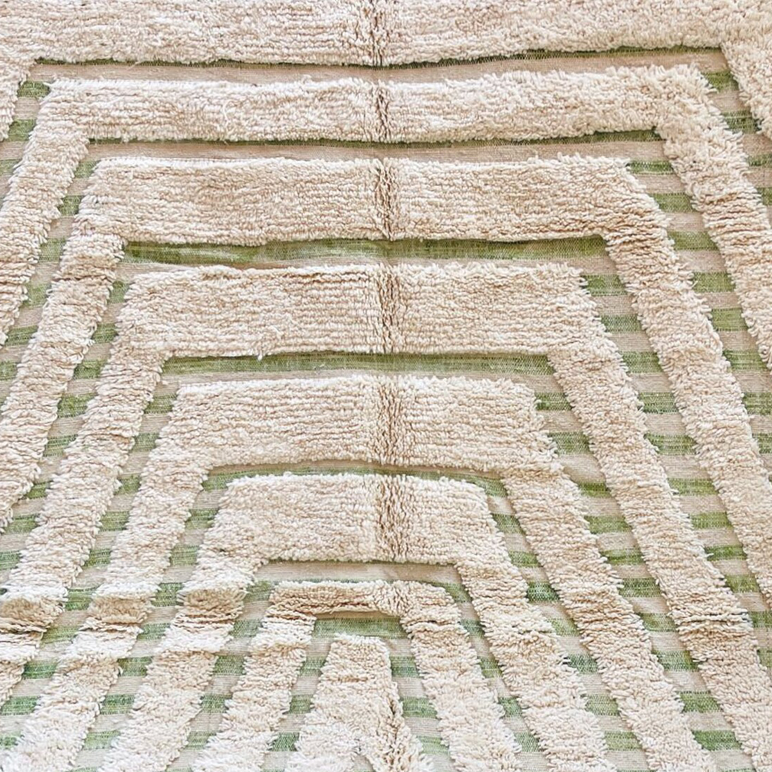 Moroccan custom rug from Beni Ourain, Wool, White