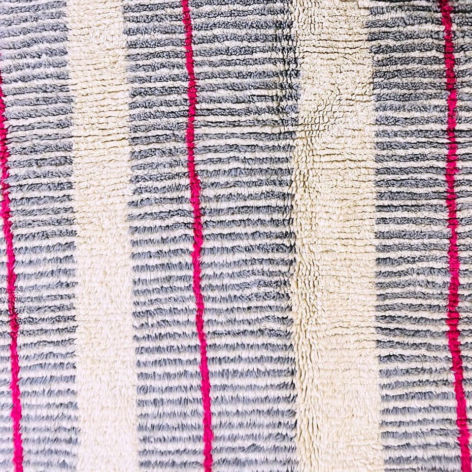 Moroccan custom rug from Beni Ourain, Wool, black and white