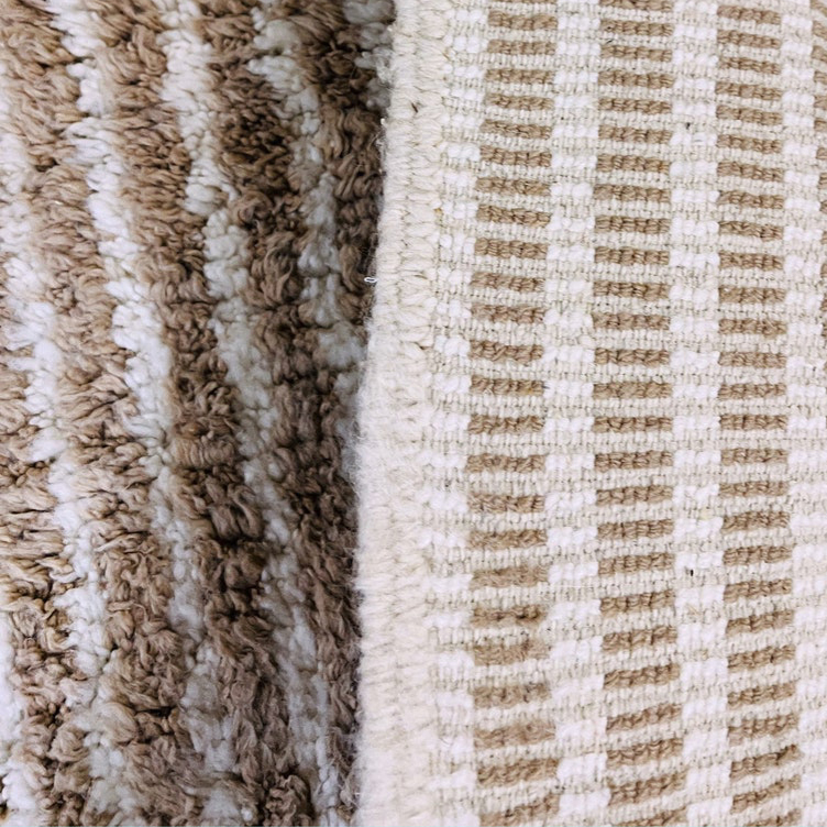 Moroccan custom rug from Beni Ourain, Wool, Beige