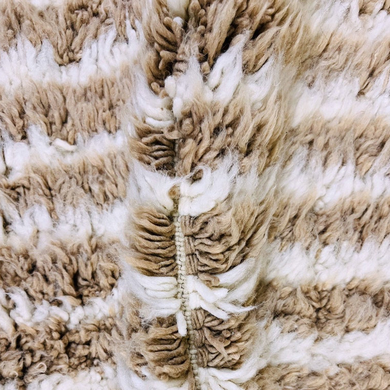 Moroccan custom rug from Beni Ourain, Wool, Beige
