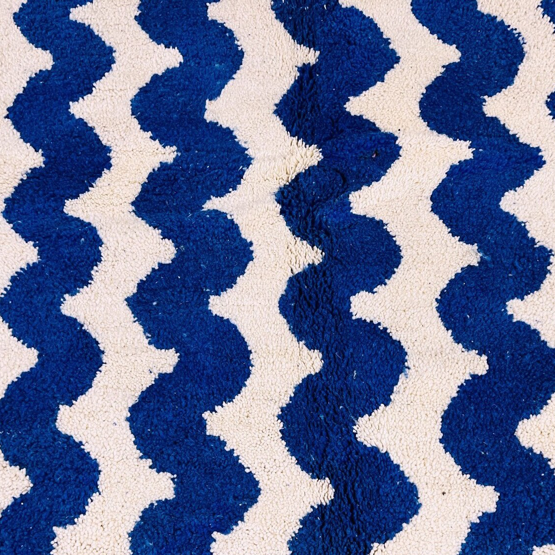 Moroccan custom rug from Beni Ourain, Wool, Blue