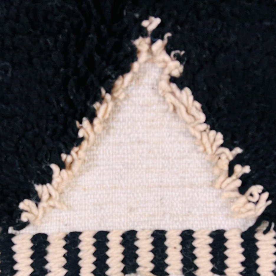 Moroccan custom rug from Beni Ourain, Wool, Black