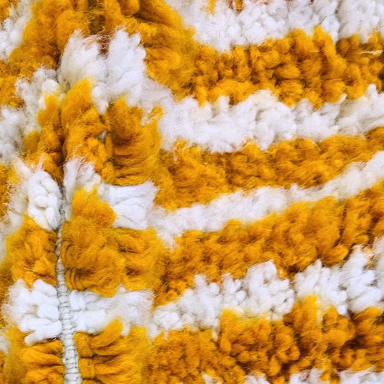 Moroccan custom rug from Beni Ourain, Wool, Yellow