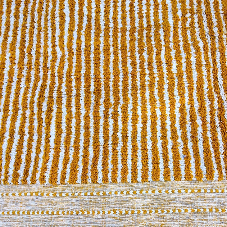 Moroccan custom rug from Beni Ourain, Wool, Yellow