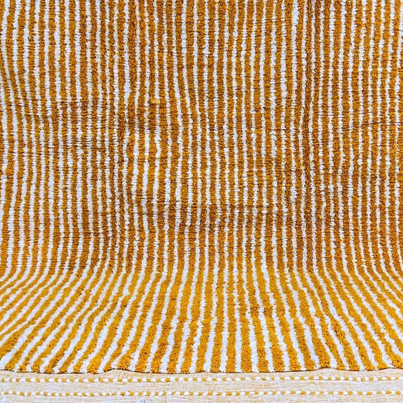 Moroccan custom rug from Beni Ourain, Wool, Yellow
