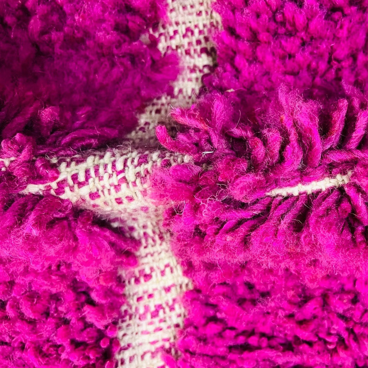 Moroccan custom rug from Beni Ourain, Wool, Pink