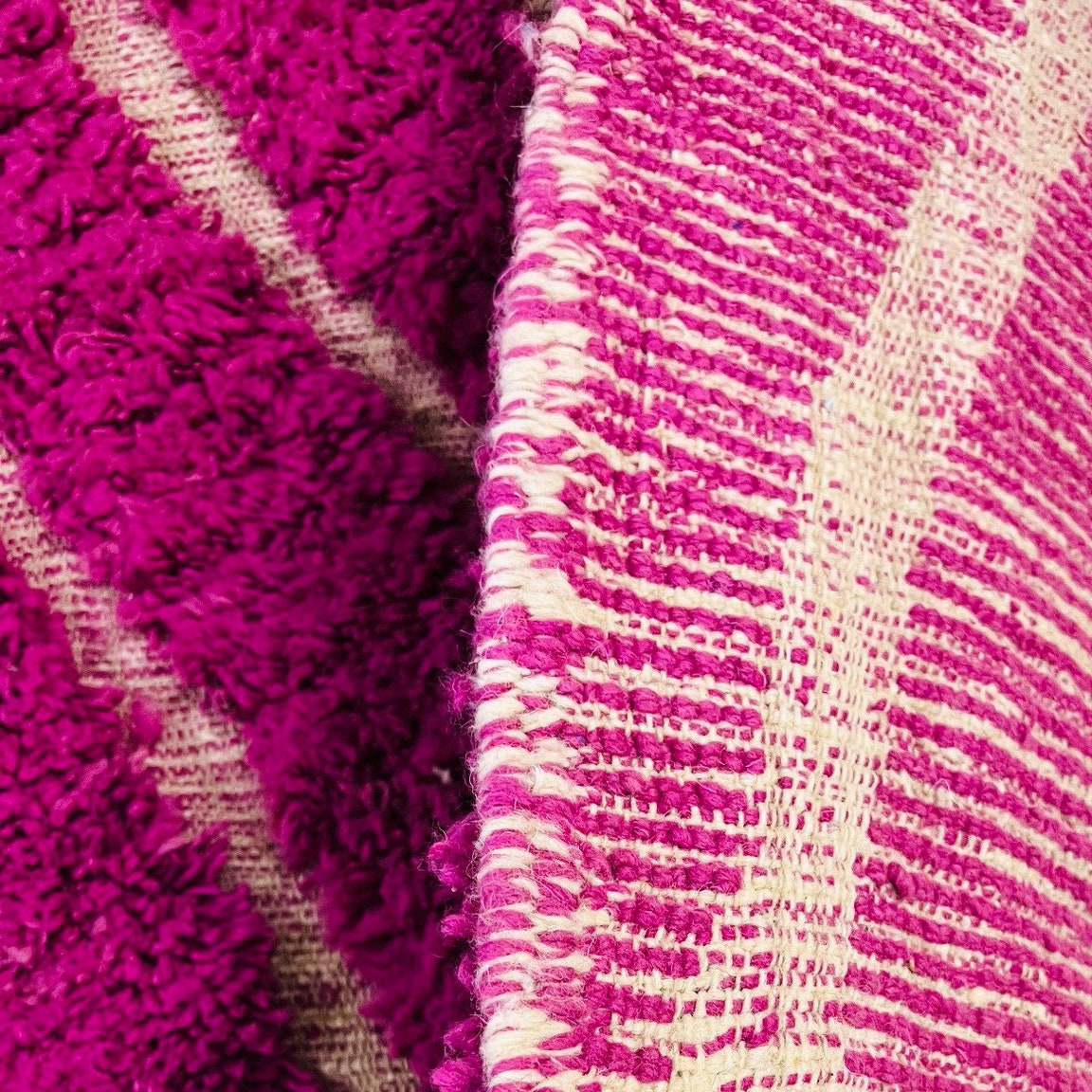 Moroccan custom rug from Beni Ourain, Wool, Pink