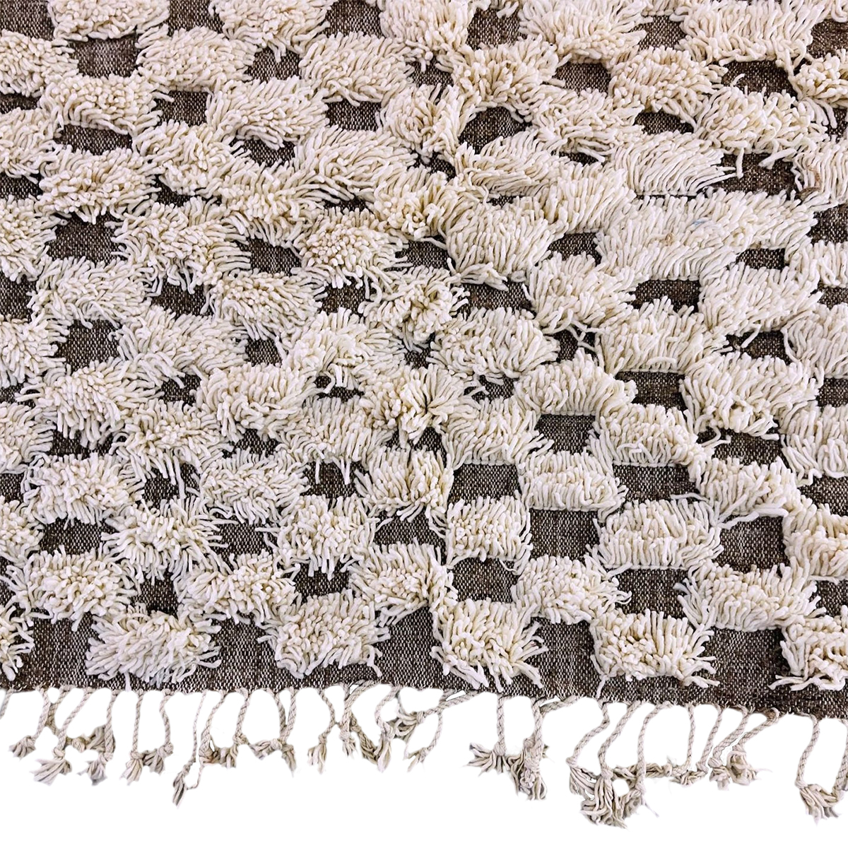 Moroccan custom rug from Beni Ourain, Wool, Brown