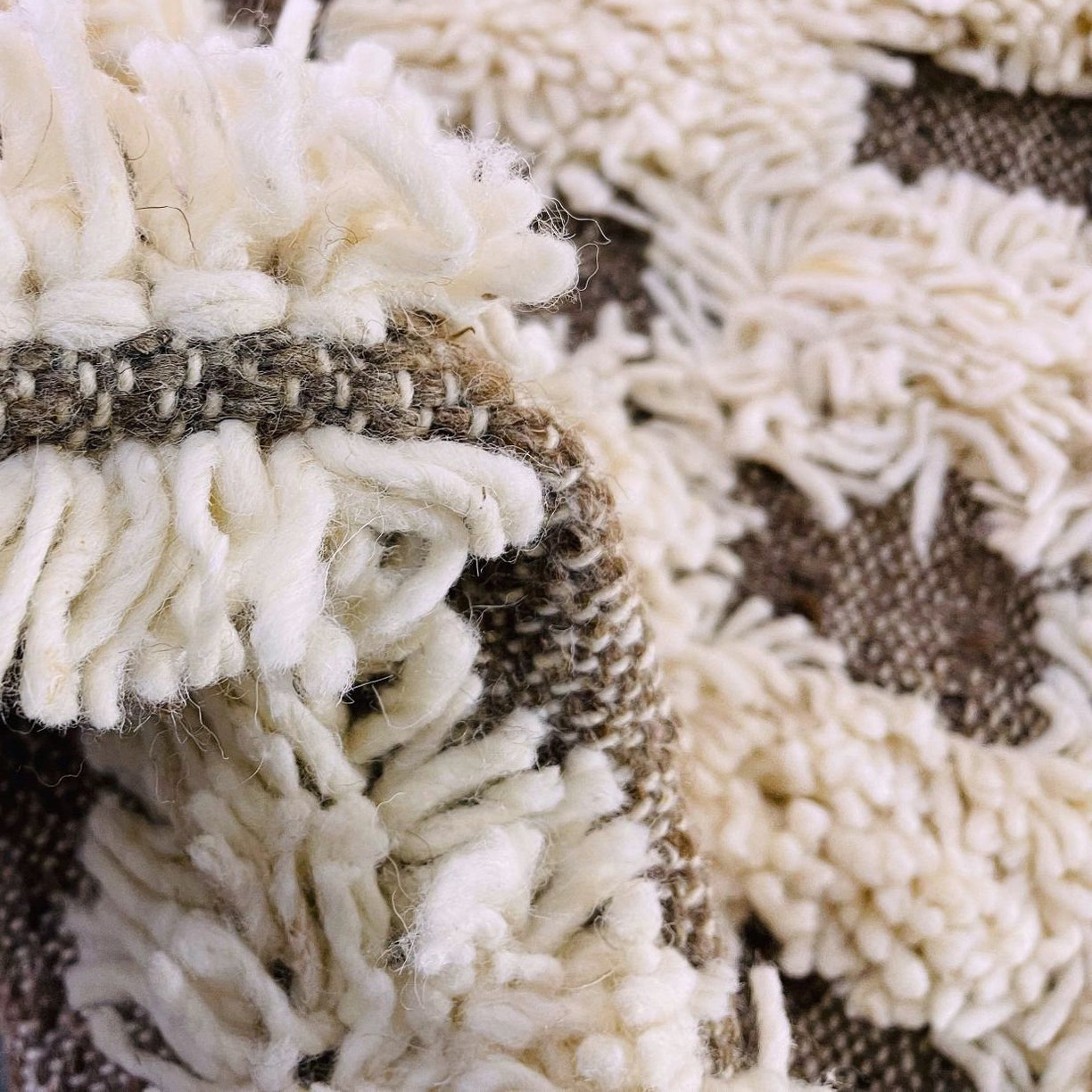 Moroccan custom rug from Beni Ourain, Wool, Brown