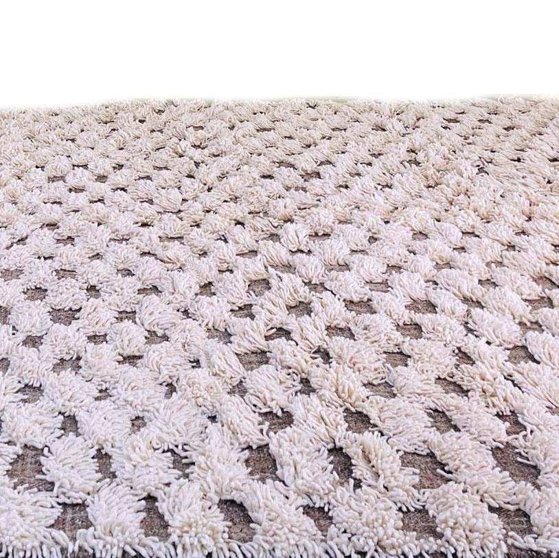 Moroccan custom rug from Beni Ourain, Wool, Brown
