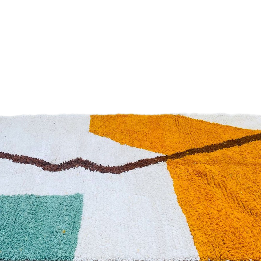 Moroccan custom rug from Beni Ourain, Wool, Colorful
