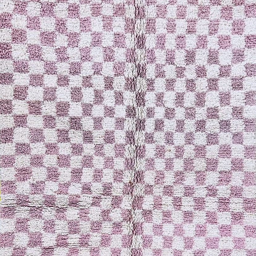 Moroccan custom rug from Beni Ourain, Wool, Purple