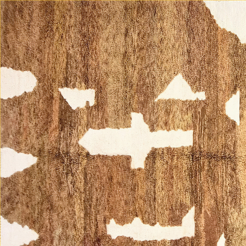 Moroccan custom rug from Beni Ourain, Wool, Brown