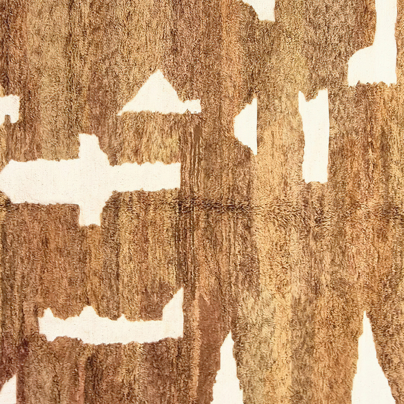 Moroccan custom rug from Beni Ourain, Wool, Brown