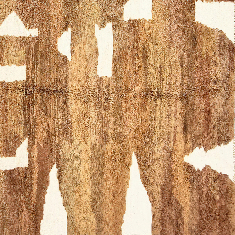Moroccan custom rug from Beni Ourain, Wool, Brown
