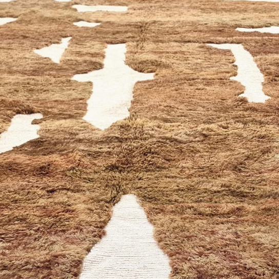 Moroccan custom rug from Beni Ourain, Wool, Brown