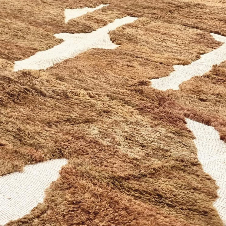 Moroccan custom rug from Beni Ourain, Wool, Brown