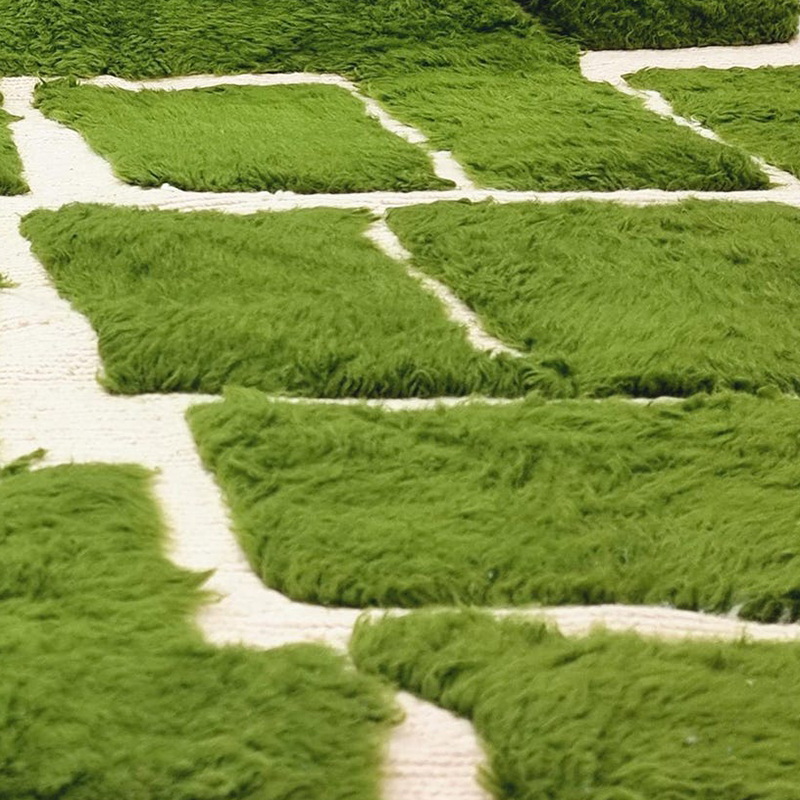 Moroccan custom rug from Beni Ourain, Wool, Green