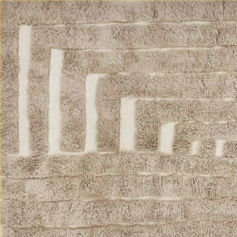 Moroccan custom rug from Beni Ourain, Wool, Gray