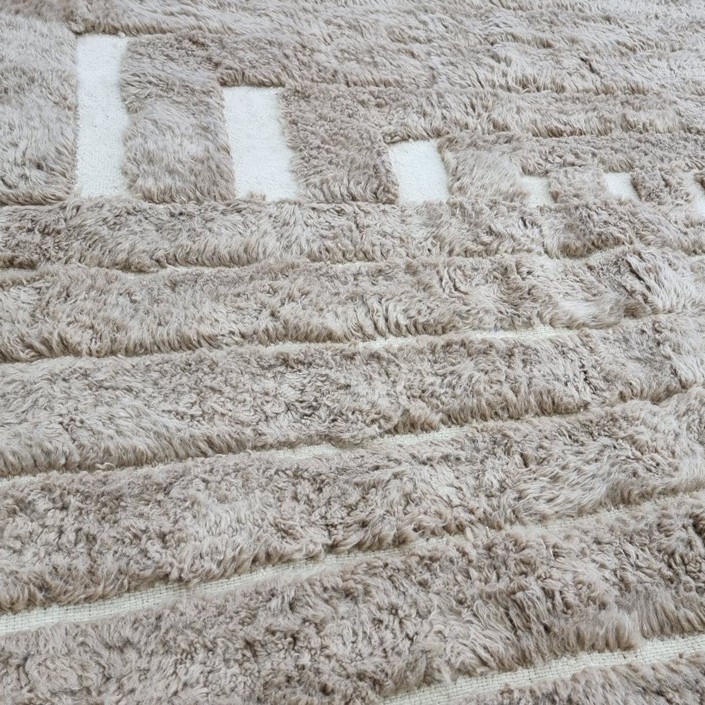 Moroccan custom rug from Beni Ourain, Wool, Gray