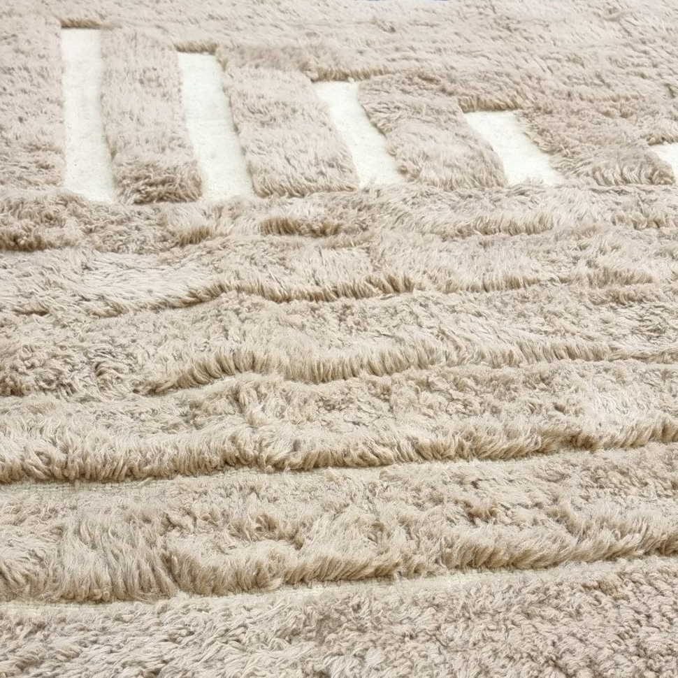 Moroccan custom rug from Beni Ourain, Wool, Gray