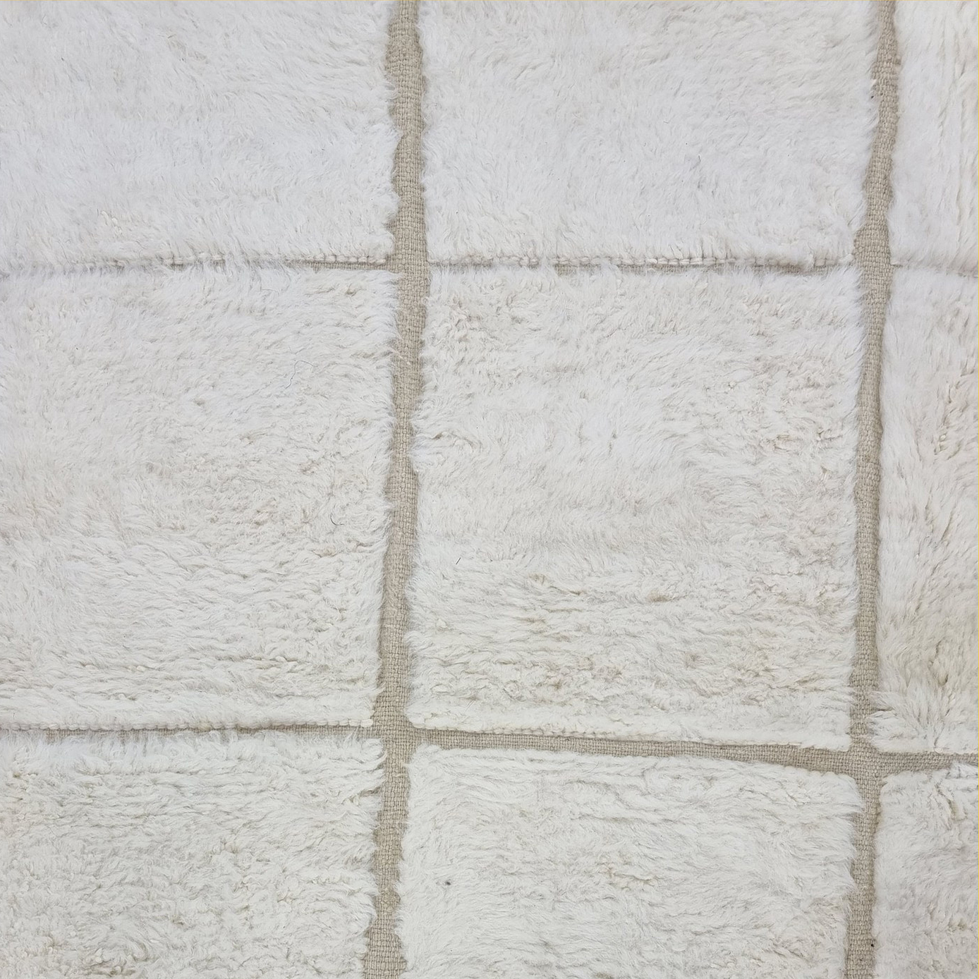 Moroccan custom rug from Beni Ourain, Wool, Off-white