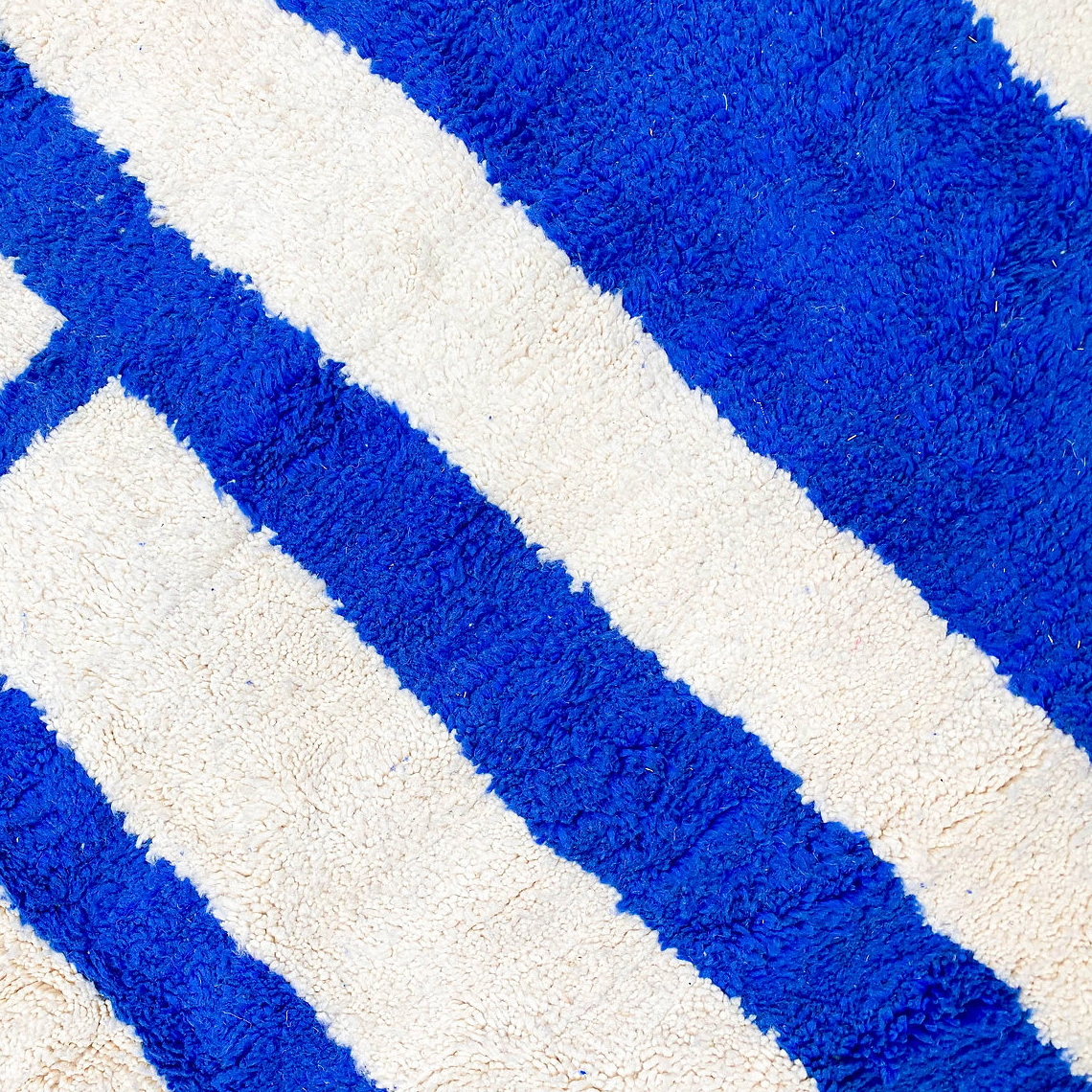 Moroccan custom rug from Beni Ourain, Wool, Blue