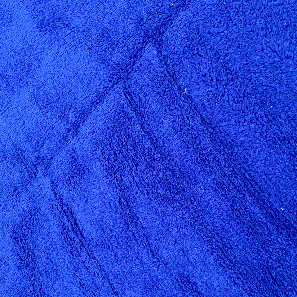 Moroccan custom rug from Beni Ourain, Wool, Blue