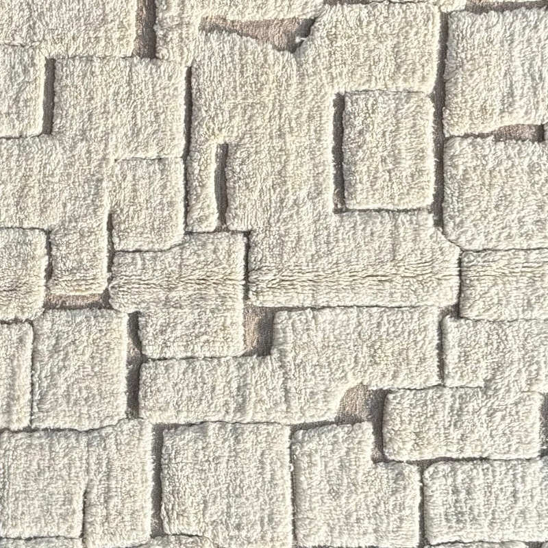 Moroccan custom rug from Beni Ourain, Wool, Off-white