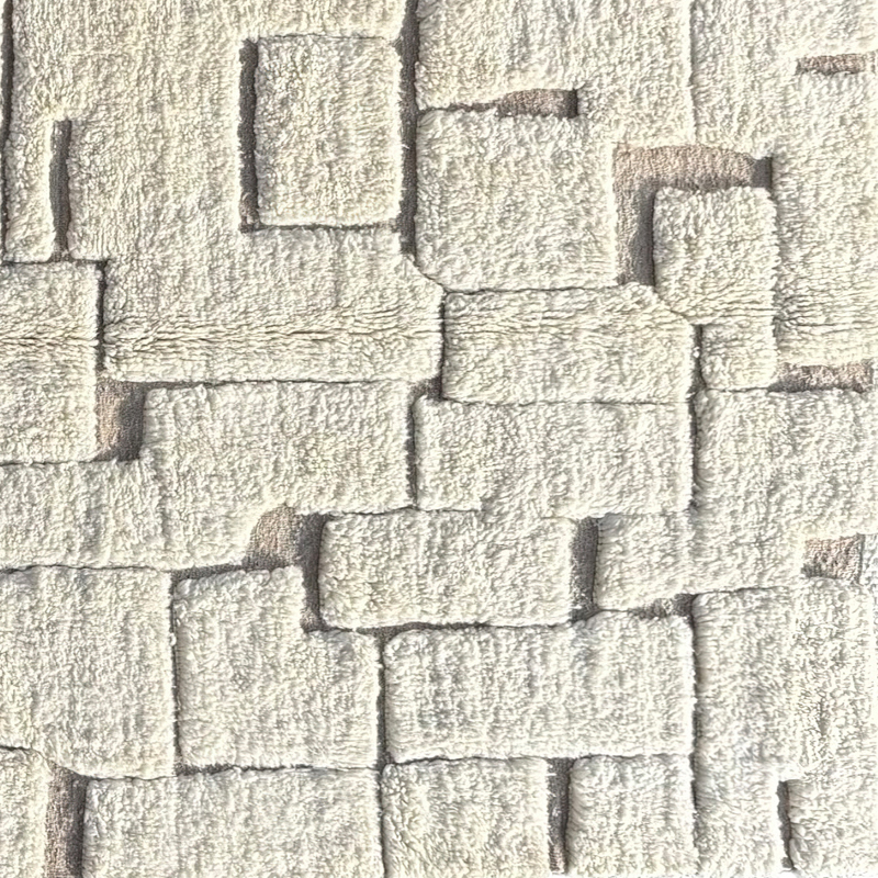 Moroccan custom rug from Beni Ourain, Wool, Off-white