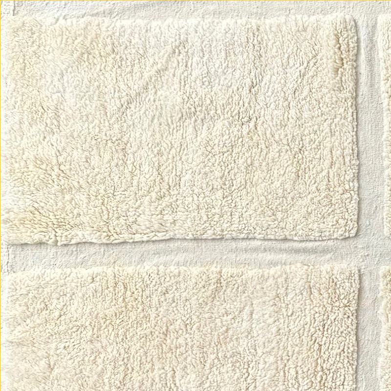 Moroccan custom rug from Beni Ourain, Wool, Off-white