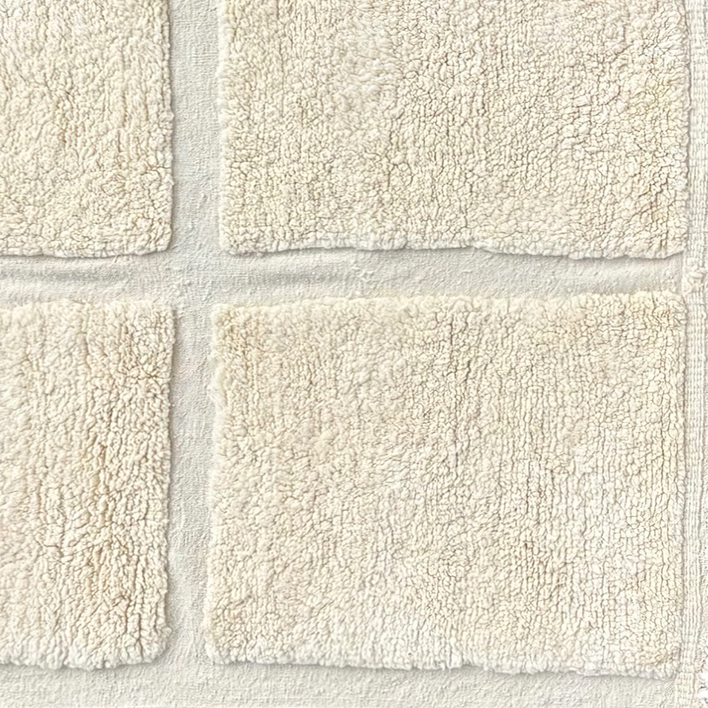 Moroccan custom rug from Beni Ourain, Wool, Off-white