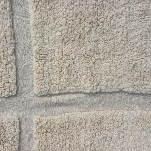 Moroccan custom rug from Beni Ourain, Wool, Off-white