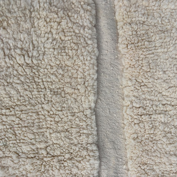 Moroccan custom rug from Beni Ourain, Wool, Off-white