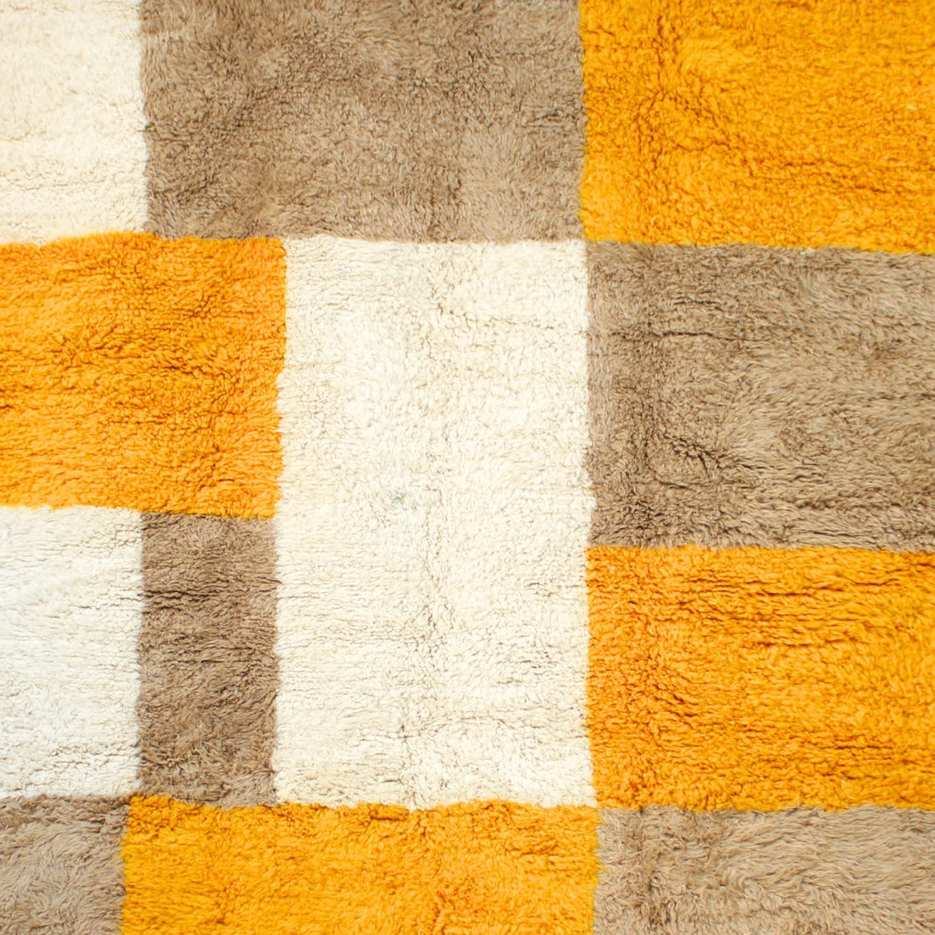 Moroccan custom rug from Beni Ourain, Wool, Beige