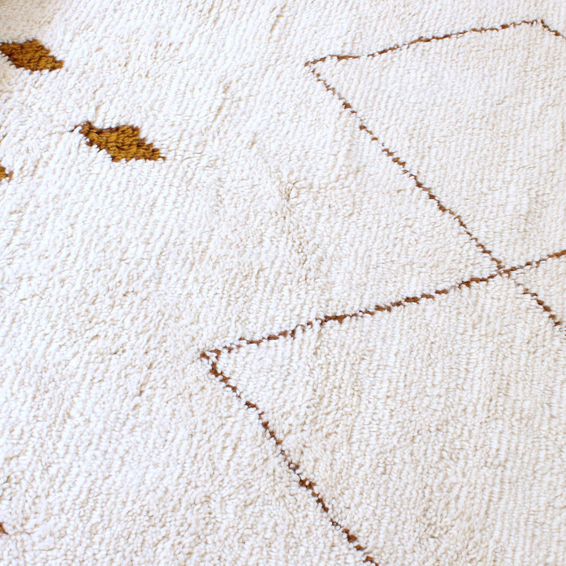 Moroccan custom rug from Beni Ourain, Wool, White