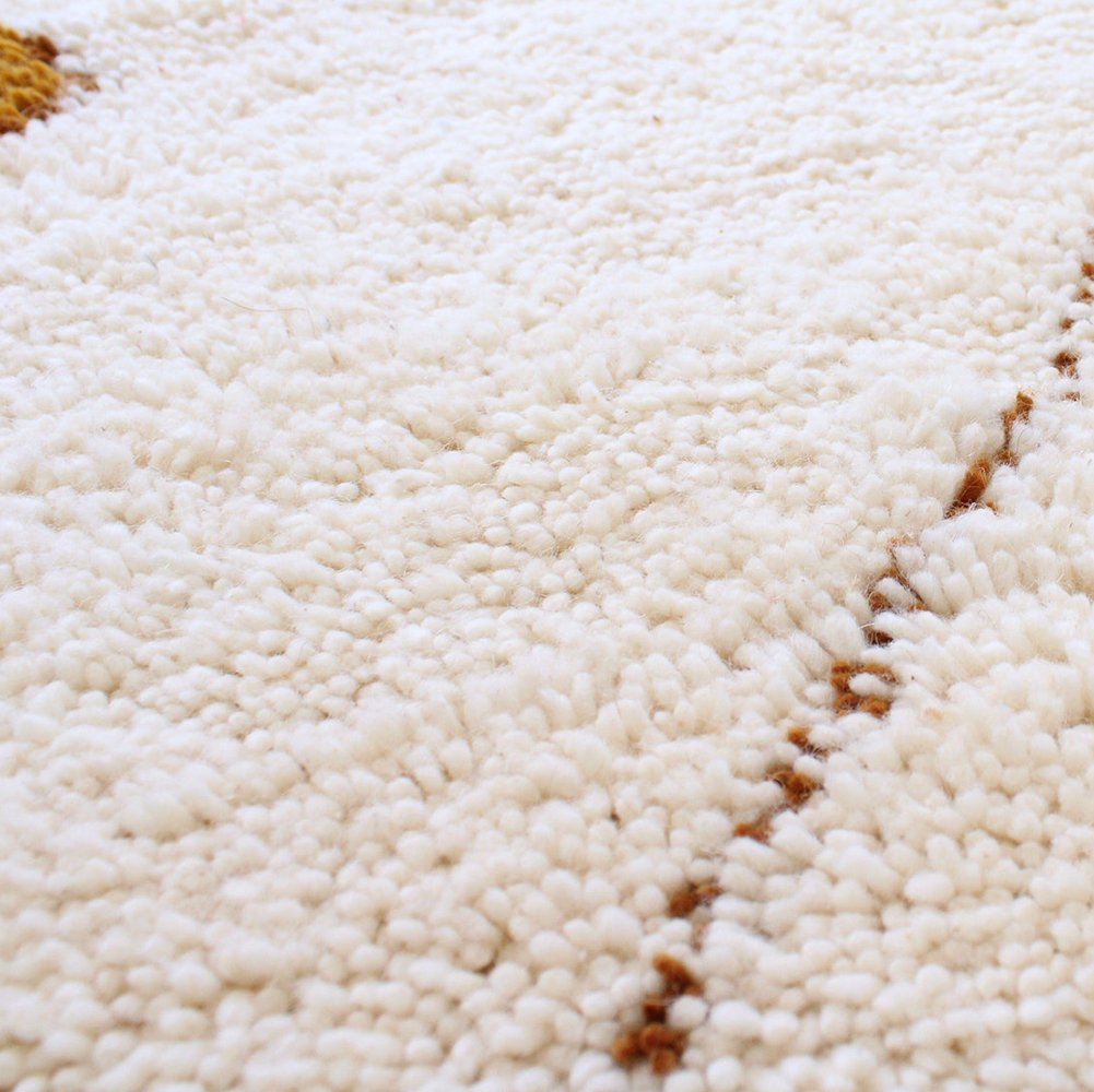 Moroccan custom rug from Beni Ourain, Wool, White