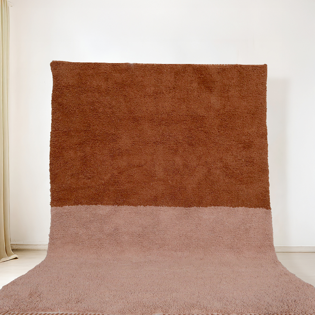Moroccan custom rug from Beni Ourain, Wool, Brown