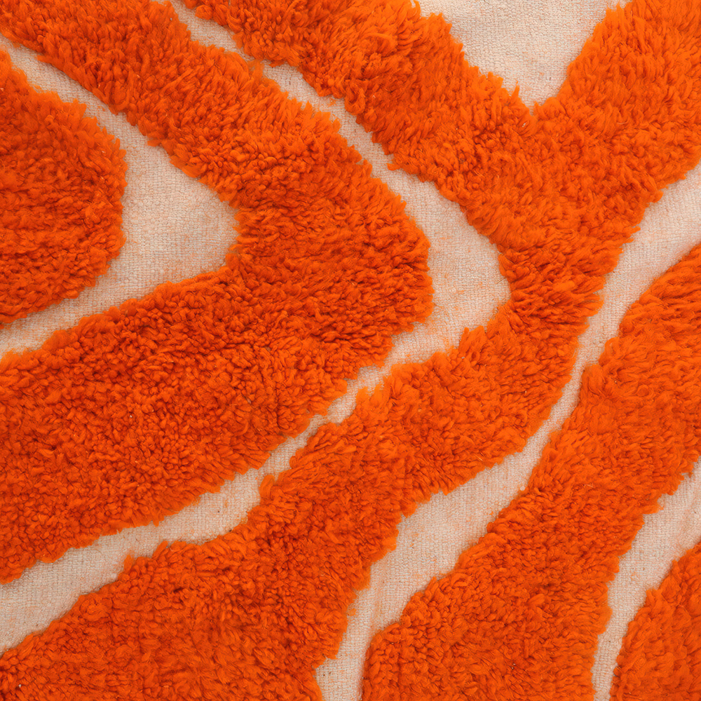 Moroccan custom rug from Beni Ourain, Wool, Orange