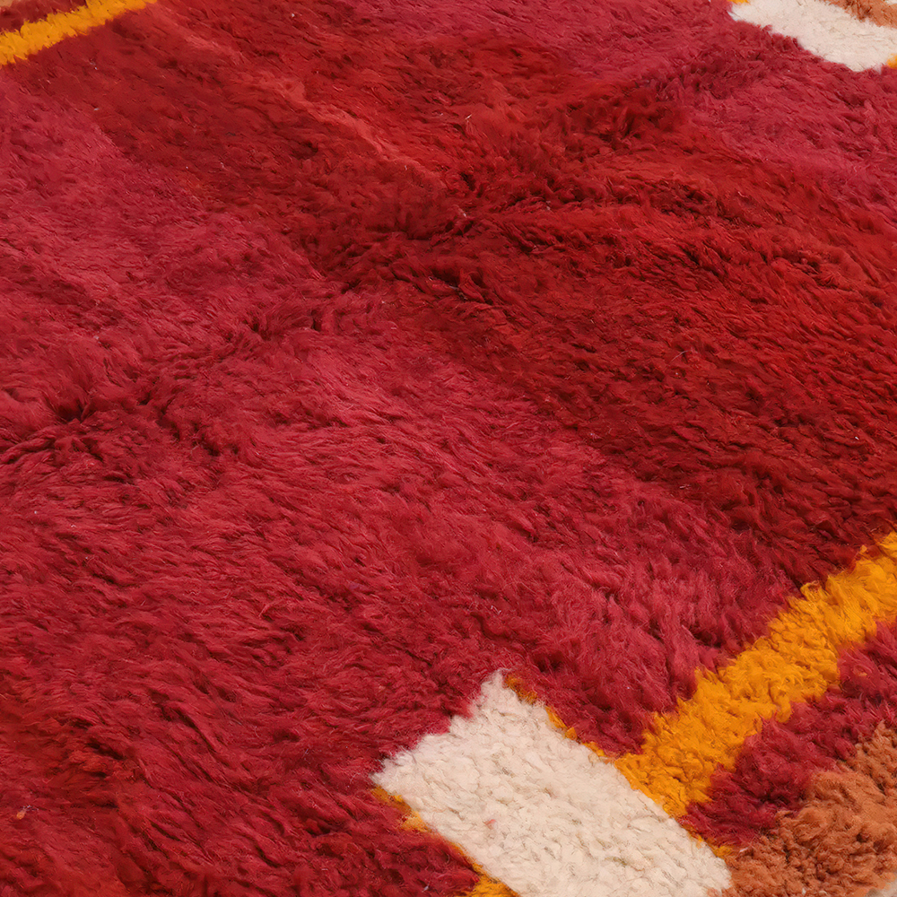 Moroccan custom rug from Beni Ourain, Wool, Red