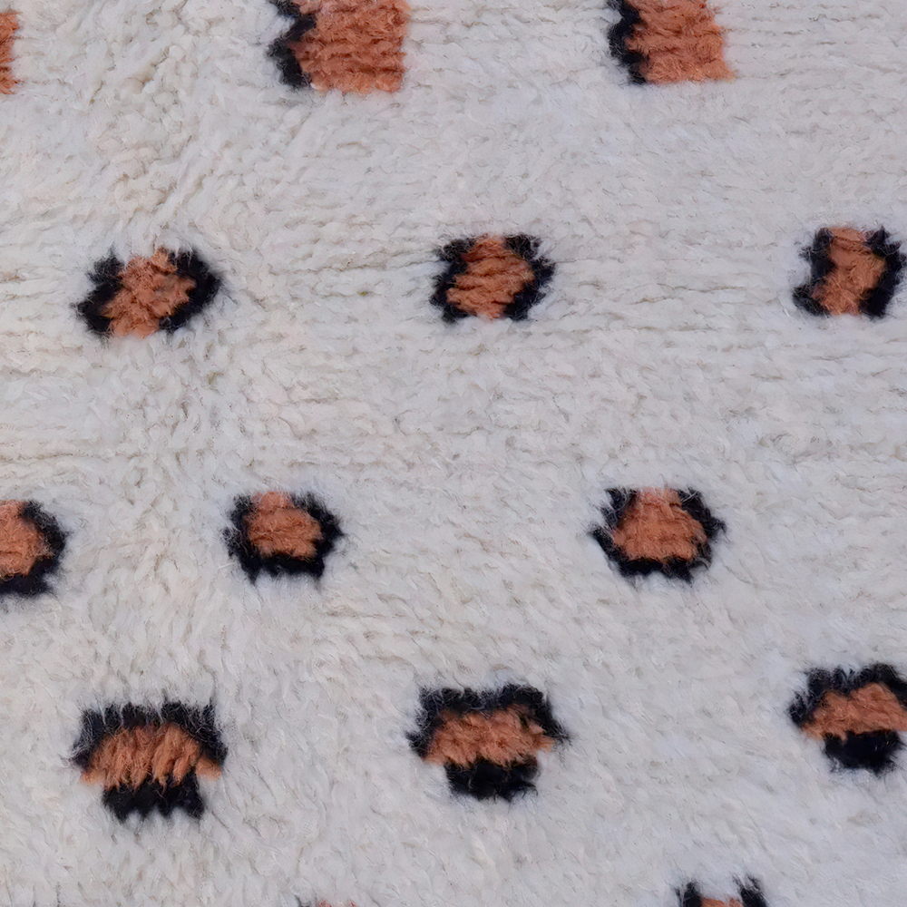 Moroccan custom rug from Beni Ourain, Wool, White