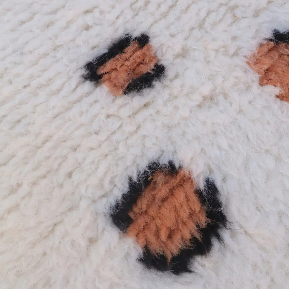 Moroccan custom rug from Beni Ourain, Wool, White