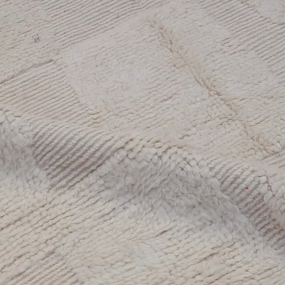 Moroccan custom rug from Beni Ourain, Wool, White