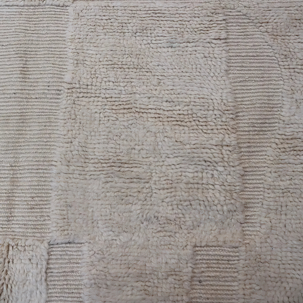 Moroccan custom rug from Beni Ourain, Wool, White