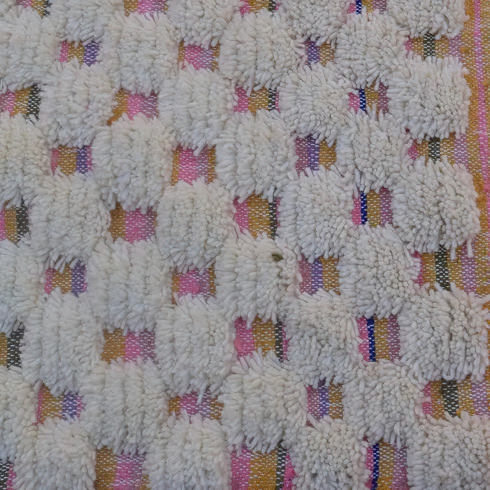 Moroccan custom rug from Beni Ourain, Wool, White